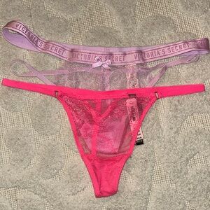 Victoria’s secrets, medium thong, string, underwear, panties, pink purple
